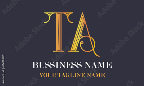 TA T ta initial logo | initial based abstract modern minimal creative logo, vector template image. luxury logotype logo, real estate homie logo. typography logo. initials logo