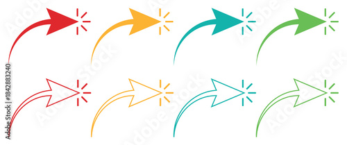  click cursor gray arrow icons set and loading icons. Pointer cursor computer mouse icon set. Go Straight This Way One Way Only U Turn Left and Right colorful Arrow. 