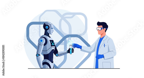 Human Scientist Collaborates with Robot on Chemical Experiment in Advanced Laboratory Setting
