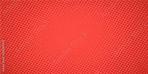 Seamless red fabric texture background with a vintage polka dot pattern on a light textile surface for wallpaper design