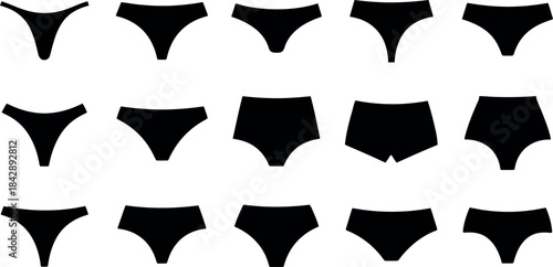 Collection of Underwear Silhouettes for Fashion Design