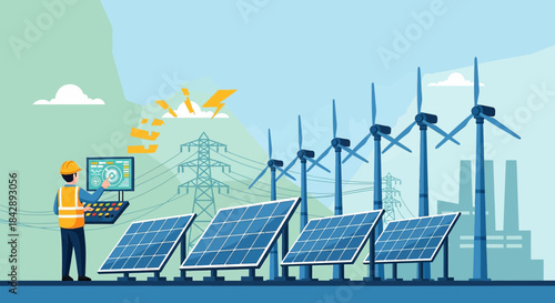 A vision for clean energy: A sustainable future powered by renewable resources with solar and wind