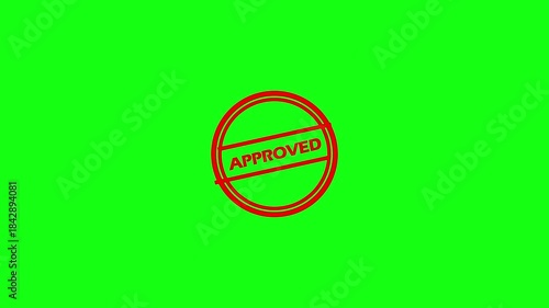 approved animation  with transparent background approved text animation in 4K