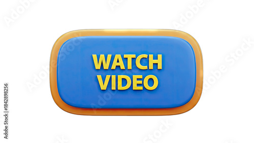 Watch Video Button: Clickable Interface Element on White Background