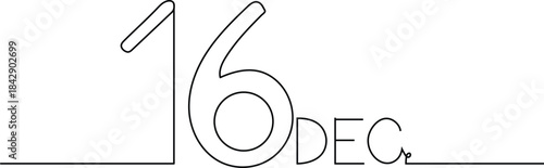 December 16th is Bangladesh's Victory Day liner art vector   illustration design