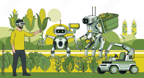 Precision agriculture: Harnessing robotics and virtual reality for enhanced farming techniques