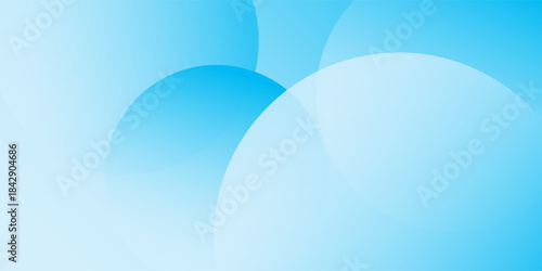 Soft blue abstract background with overlapping transparent circles. Modern and minimal design for creative and digital projects