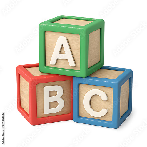 abc blocks with clipping path