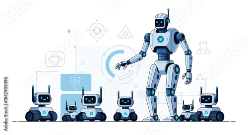 Robotics technology showcasing human-robot interaction with AI integration for innovative solutions