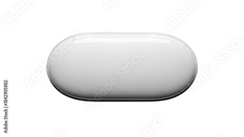 White Capsule Isolated on White Background