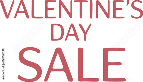 Valentine's day sale headline banner design template for shopping promotions and retail advertisement