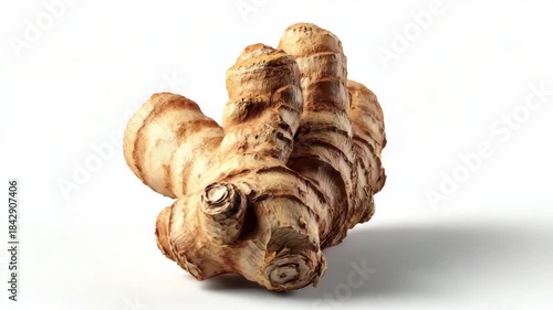 Wallpaper Mural Whole ginger root with detailed texture and realistic appearance, isolated on a white background, symbolizing freshness and health Torontodigital.ca
