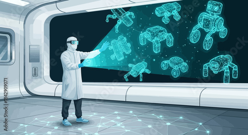 Virtual Robotics Design in Futuristic Lab Environment Using Advanced Interface Tools