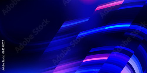 Abstract digital technology background. Innovation high-tech future, network connection, speed movement, communication, big data, data transfer, Network, cyber light trails.