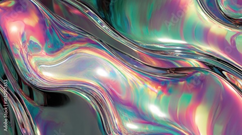 This image features flowing and vibrant wave patterns with a blend of colors, creating an artistic and fluid visual representation. Ideal for backgrounds.