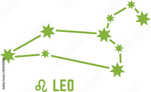 Leo constellation. Esoteric calendar star color symbol