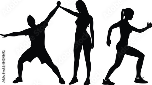 Park Fitness Silhouette Vector Transparent Background