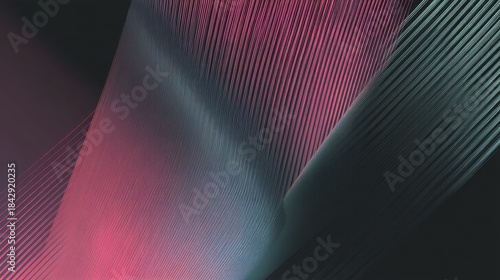 This image features vibrant, flowing lines in shades of pink, blue, and black, creating a dynamic and modern abstract aesthetic.