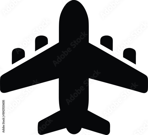 Airplane Silhouette Vector Transparent Background