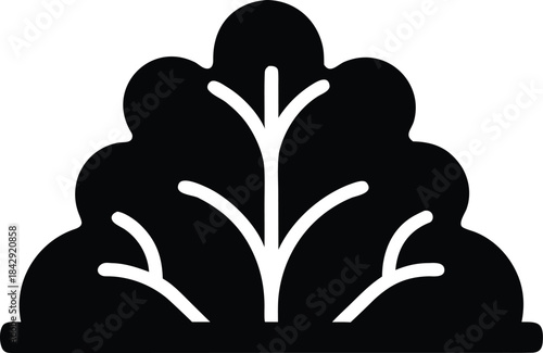Bush Silhouette Vector Transparent Background
