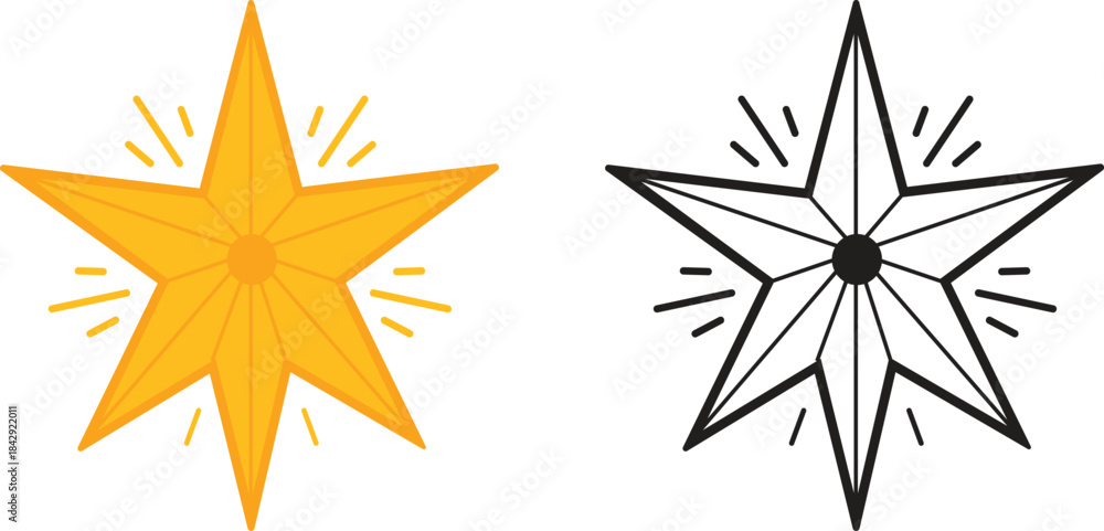 Obraz premium Christmas star icon