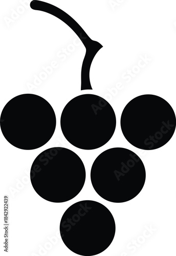 grapes silhouette vector transparent background