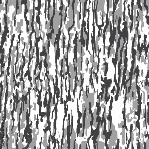 Gray mossy oak camouflage seamless pattern. Real tree hunting camouflage design. Hunting background