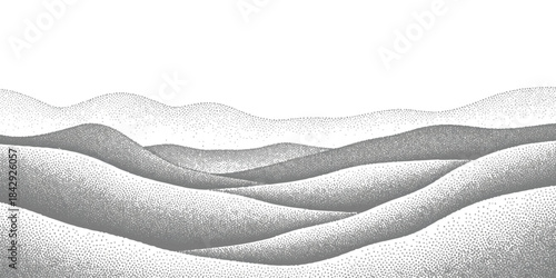 Abstract wavy landscape