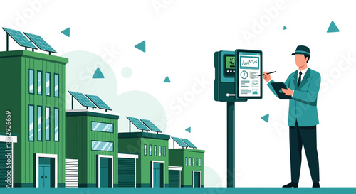 Analysis of renewable energy integration with a smart meter system for solar powered buildings