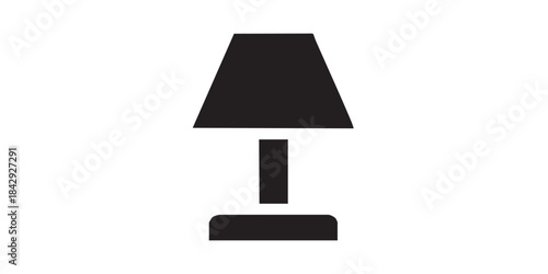 Nightstand lamp solid icon, interior lamp concept. Vector graphics. Lamp sign on white background, style icon mobile or web design.
