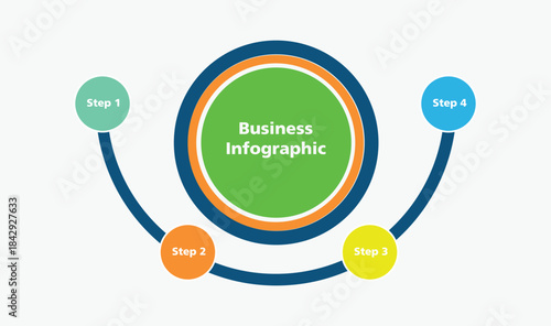 Circle Chart Infographic vector image