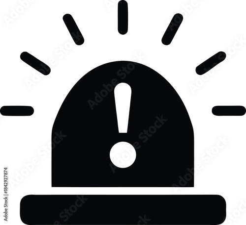 Warning Sign Silhouette Vector Transparent Background