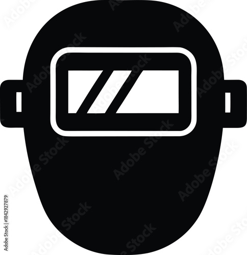 Welding Mask Silhouette Vector Transparent Background