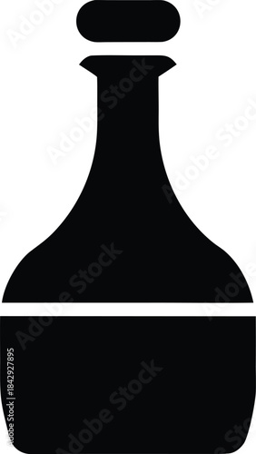 Wine Bottle Silhouette Vector Transparent Background