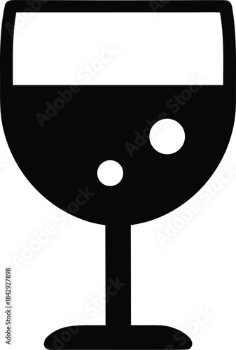 Wine Glass Silhouette Vector Transparent Background