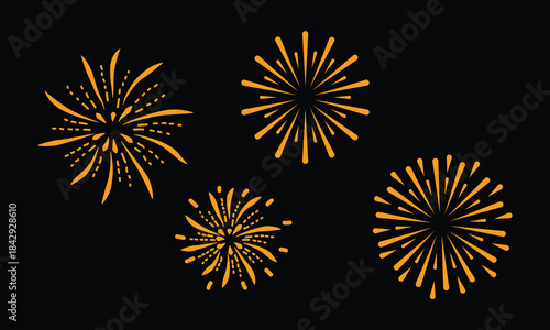 Abstract geometric shapes with vibrant color palette