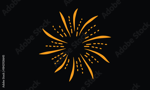 Abstract geometric design with bold colors and text elements