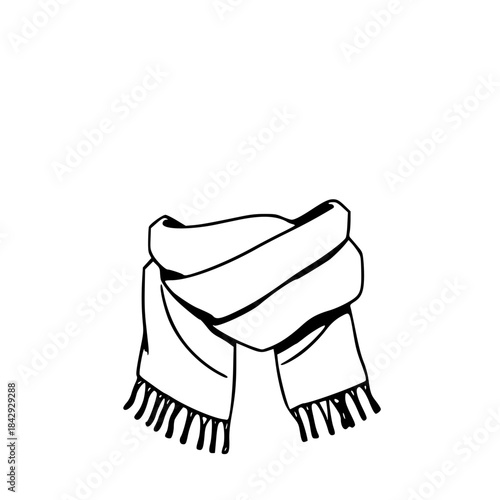 Smart Scarf Vector – Flat Minimal Illustration Changing Color Based on Temperature or Mood Indicators – Modern Wearable Tech Concept for Fashion, Wellness, and Interactive Accessories