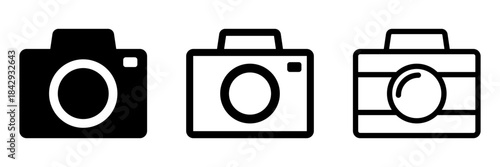 Photo Camera Icons Set for Photography and Media Design