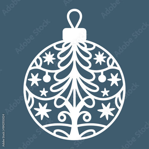 LASER CUT PAPER CHRISTMAS BALL CHRISTMASDECORATIONS FOR WOOD CARVING, PAPER CUTTING