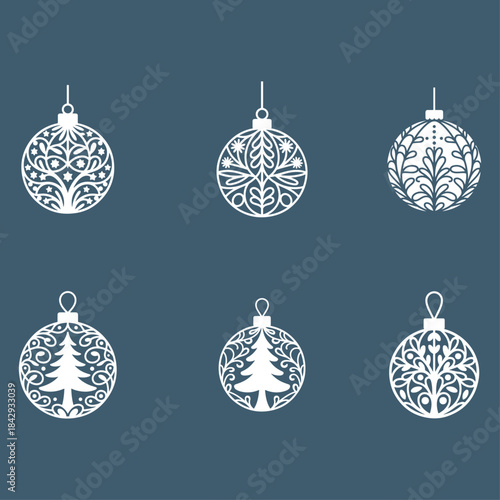 LASER CUT PAPER CHRISTMAS BALL CHRISTMASDECORATIONS FOR WOOD CARVING