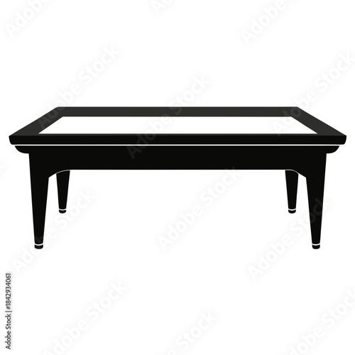 Coffee Table Vector Illustration – White Background