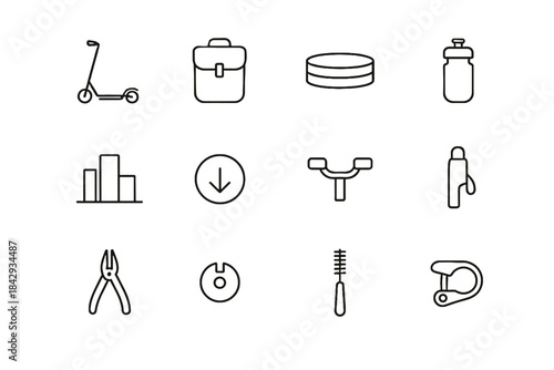 Urban ground wheel icon spoke whistle pannier vector commuter reservoir reflective seat