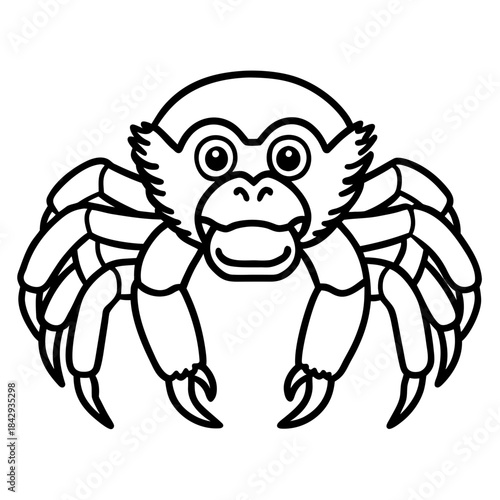 Crab-Eating Macaque Vector Art