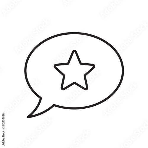 Star Rating in Speech Bubble Icon
