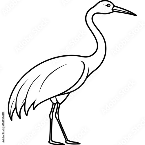 Crane Silhouette Vector