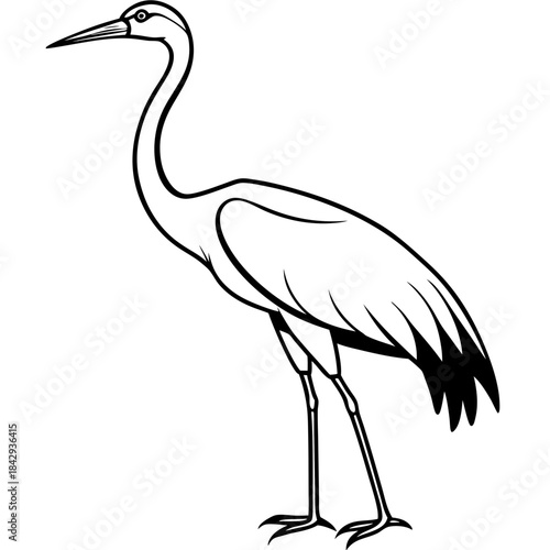 Crane Silhouette Vector