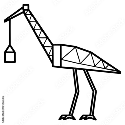 Crane Silhouette Vector