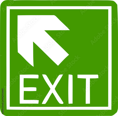 Emergency Exit Icon. exit door sign. Escape and evacuation symbol. Various exit sign isolated white background.Evacuation and relocation of people to safety, Vector illustration !