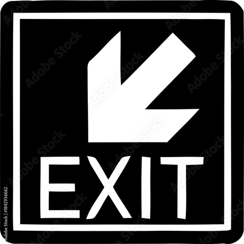 Emergency Exit Icon. exit door sign. Escape and evacuation symbol. Various exit sign isolated white background.Evacuation and relocation of people to safety, Vector illustration !